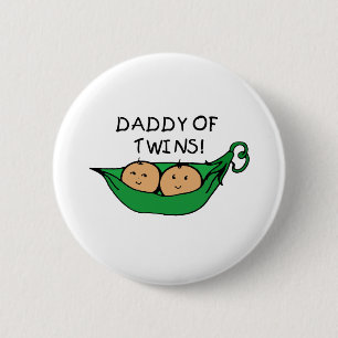 Badge Rond 5 Cm Papa de cosse de jumeaux
