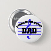 Badge Rond 5 Cm Papa de fanfare (Devant & derrière)
