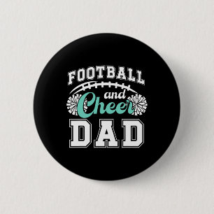 Badge Rond 5 Cm Papa de football et de cheer Papa de cheerleader e