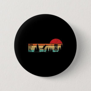 Badge Rond 5 Cm Papa de golf à disque drôle Meilleur papa par Par