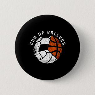 Badge Rond 5 Cm Papa de Llers Volley-ball drôle Soccer Sketll Papa