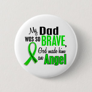 Badge Rond 5 Cm Papa de lymphome non Hodgkinien de l'ange 1