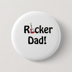 Badge Rond 5 Cm Papa de Rockstar
