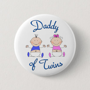 Badge Rond 5 Cm Papa des jumeaux
