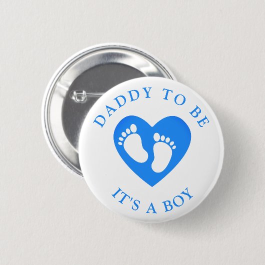 Badge Rond 5 Cm Papa doit être des empreintes cardiaques C'est un (Devant & derrière)
