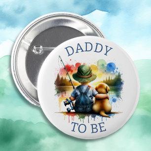 Badge Rond 5 Cm Papa doit être le bouton de Baby shower à thème de