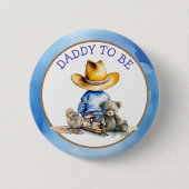 Badge Rond 5 Cm Papa doit être un Lil' Cowboy | BABY SHOWER (Devant)