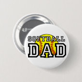 Badge Rond 5 Cm Papa du base-ball (Devant & derrière)
