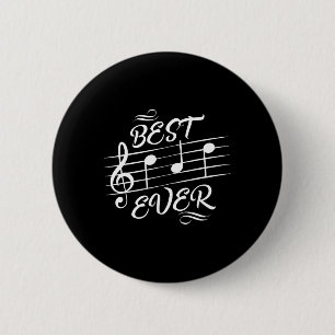 Badge Rond 5 Cm Papa Ever Notes musicales Fête des pères musicienn