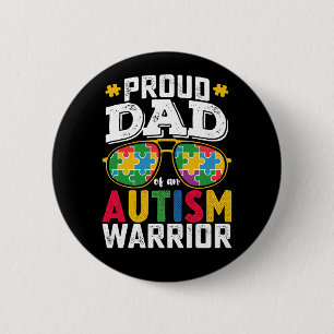 Badge Rond 5 Cm Papa fier d'une famille de guerriers contre l'auti
