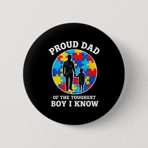 Badge Rond 5 Cm Papa fier papa du garçon le plus courageux que je 