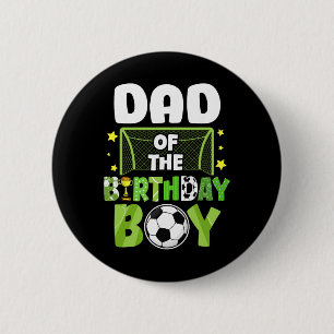 Badge Rond 5 Cm Papa footballeur garçon d'anniversaire fête papa f