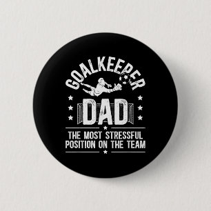 Badge Rond 5 Cm Papa gardien de but de football drôle d'un gardien