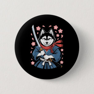 Badge Rond 5 Cm Papa Husky Sibérien Mignon Anime Japonais Truc Sam