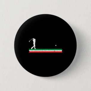 Badge Rond 5 Cm Papa italien de golf Père Drapeau de l'Italie Fan