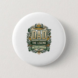 Badge Rond 5 Cm Papa La légende dans le jardin Conception de jardi