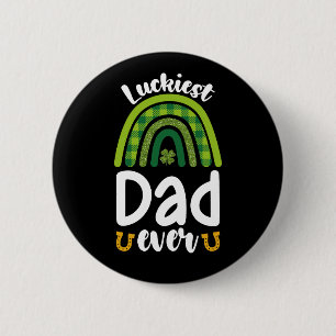 Badge Rond 5 Cm Papa le plus chanceux Famille Saint-Patrick