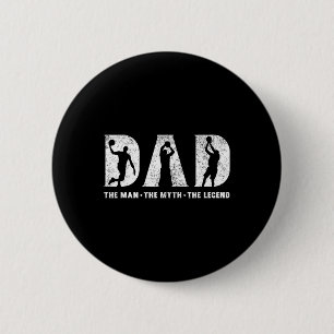 Badge Rond 5 Cm Papa L'Homme Le Mythe La Légende Fête des pères