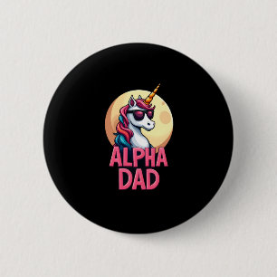 Badge Rond 5 Cm Papa licorne drôle Laufey hommes Fête des pères No