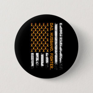 Badge Rond 5 Cm Papa Mari Fighter Ribbon USA Drapeau Leukemia Awar