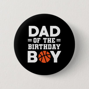 Badge Rond 5 Cm Papa Of The Birthday Boy Bysketbyll Coach Bysketby
