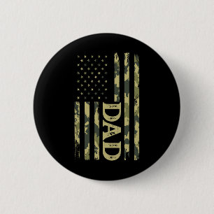 Badge Rond 5 Cm Papa patriotique Usa Fête des pères Drapeau améric