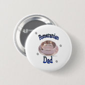 Badge Rond 5 Cm Papa Poméranien - Bouton (Devant & derrière)