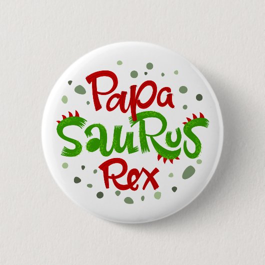 Badge Rond 5 Cm Papa Saurus Rex Graphic (Devant)