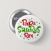 Badge Rond 5 Cm Papa Saurus Rex Graphic (Devant & derrière)
