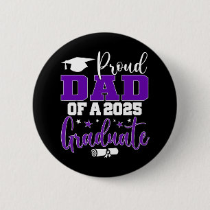 Badge Rond 5 Cm Papa Senior 2025 Fier Papa D'Un Cl De 2025 Diplômé