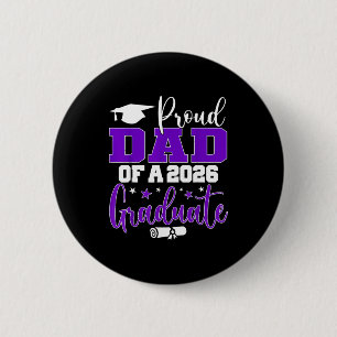 Badge Rond 5 Cm Papa senior 2026 fier papa de la promotion 2026