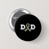 Badge Rond 5 Cm Papa sensibilisation à l'autisme Acceptation Diffi (Devant & derrière)
