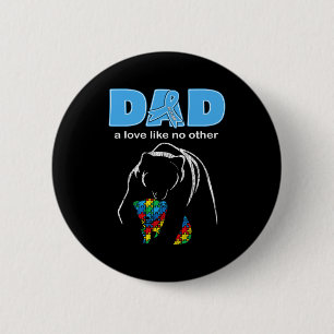 Badge Rond 5 Cm Papa sensibilisation à l'autisme Fils autiste Amou