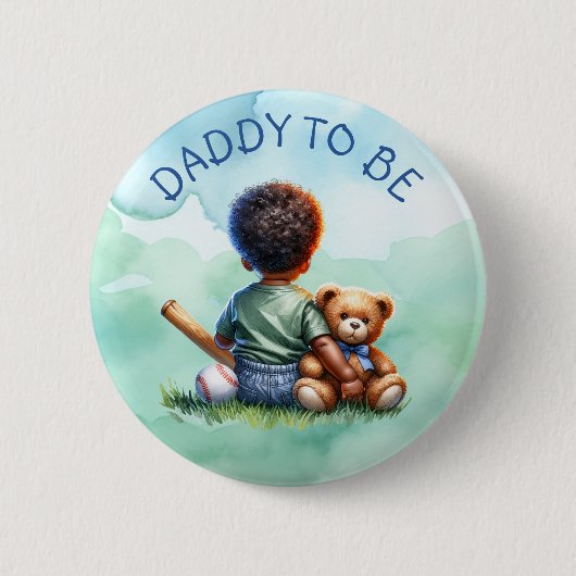 Badge Rond 5 Cm Papa sera | BABY SHOWER (Devant)
