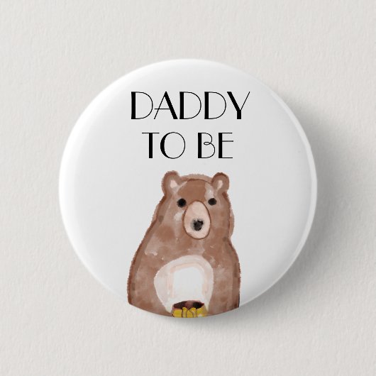Badge Rond 5 Cm Papa sera Baby shower (Devant)