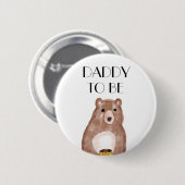 Badge Rond 5 Cm Papa sera Baby shower (Devant & derrière)