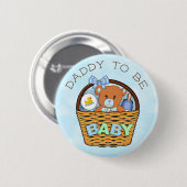 Badge Rond 5 Cm Papa sera Baby shower Bouton (Devant & derrière)