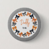 Badge Rond 5 Cm Papa sera Halloween Coquette vaches (Devant)