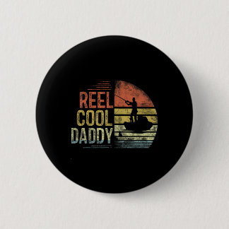 Badge Rond 5 Cm Papa super pêcheur grand-père pour la fête des pèr