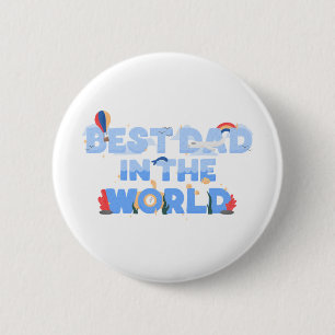 Badge Rond 5 Cm Papa thème voyage mignon 