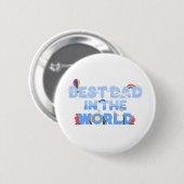 Badge Rond 5 Cm Papa thème voyage mignon (Devant & derrière)