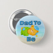 Badge Rond 5 Cm Papa to Be (Garçon) (Devant & derrière)