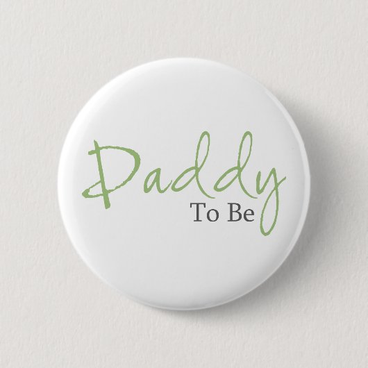 Badge Rond 5 Cm Papa To Be (Script Vert) (Devant)