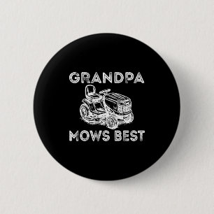 Badge Rond 5 Cm Papa tond la pelouse drôle tondeuse à gazon Fête d
