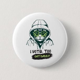 Badge Rond 5 Cm Papa vote pour Kamala Harris Présidente Elue