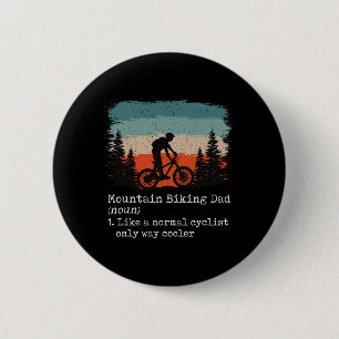 Badge Rond 5 Cm Papa VTT Drôle Cycliste, Cyclisme, Vélo D