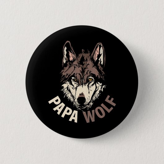 Badge Rond 5 Cm Papa Wolf (Devant)