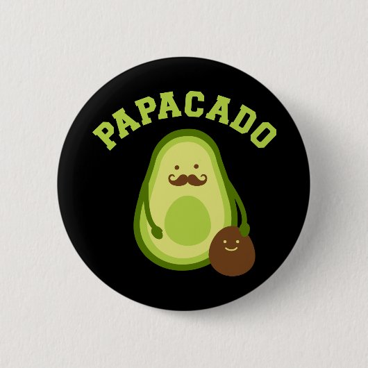 Badge Rond 5 Cm Papacado drôle cadeau nouveau papa ou papa faire-p (Devant)