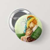 Badge Rond 5 Cm Papageno Papagena (Devant & derrière)