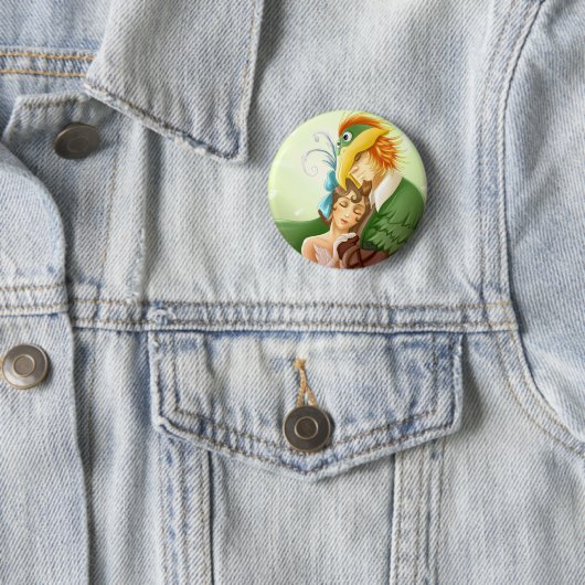 Badge Rond 5 Cm Papageno Papagena (En situation)